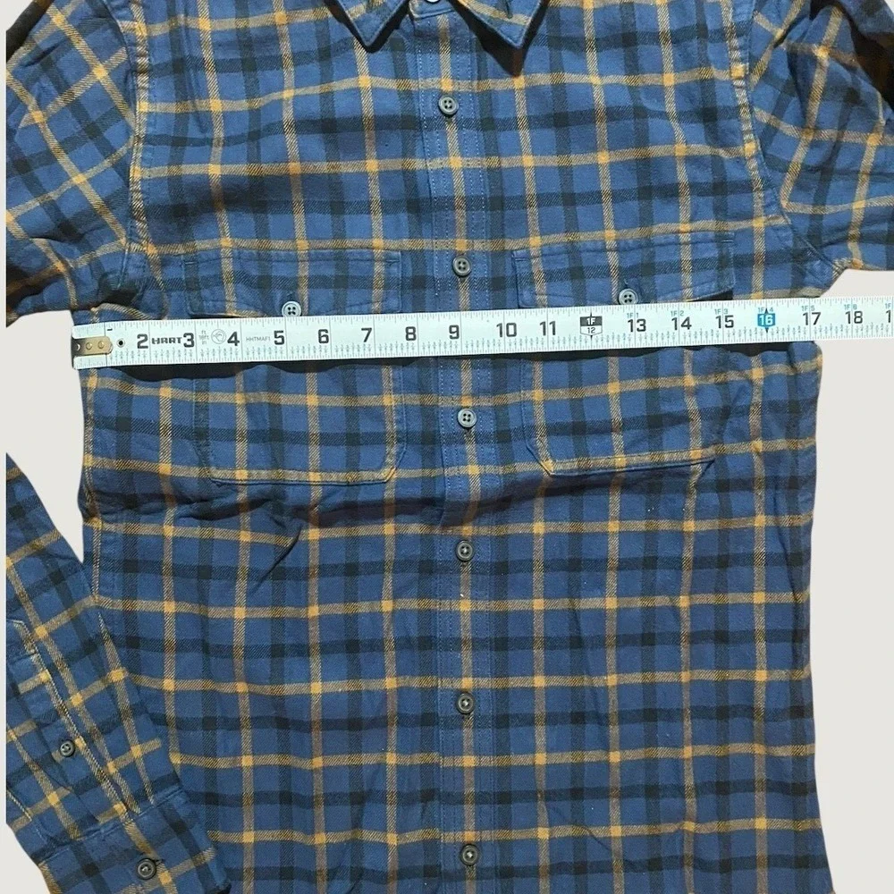Everlane NWT Men's Flannel Button Up Shirt XS Blue Plaid Long Sleeve Fall